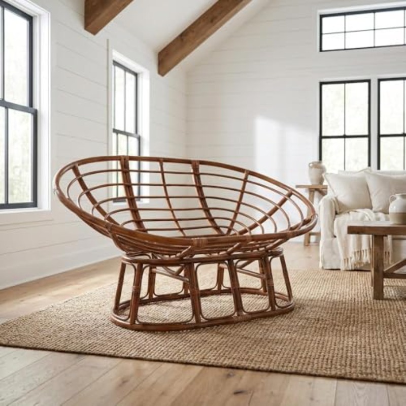 Rattan Double Papasan Chair Frame - Outdoor Indoor Seating