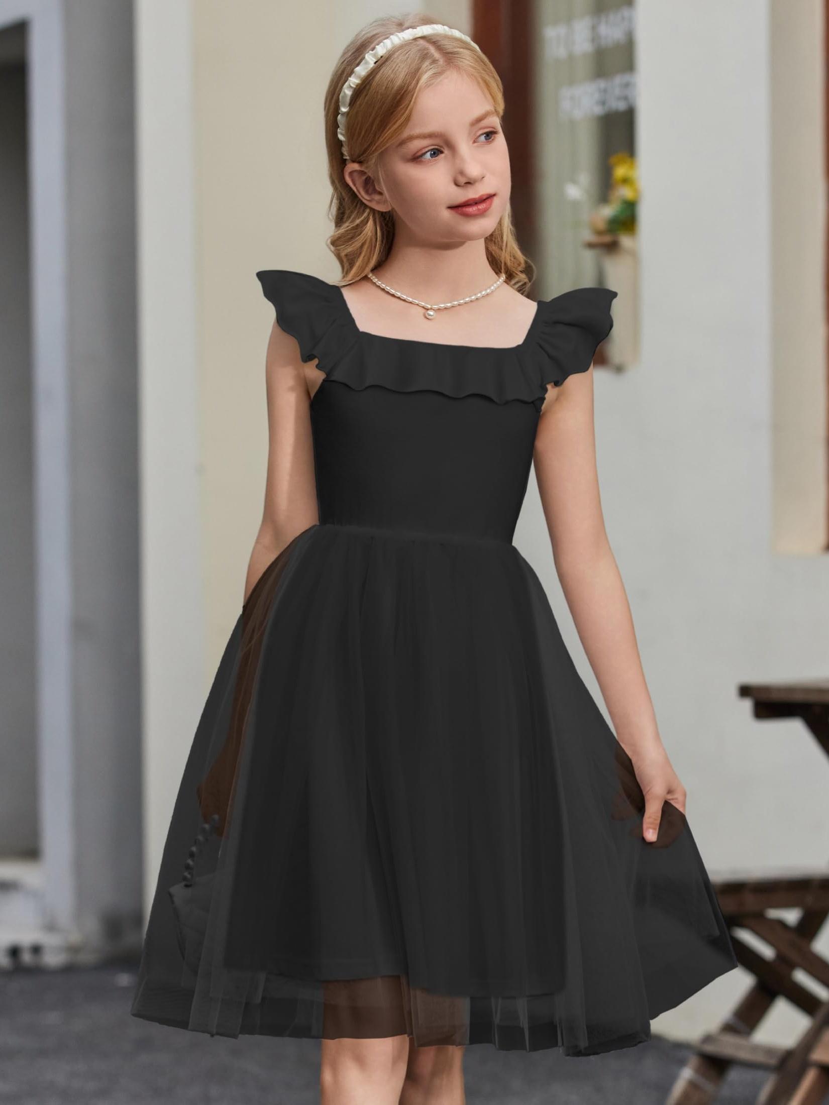 girls cold shoulder dress a-line asymmetrical chiffon junior bridesmaid  birthday party dress | Today's Deals | Temu