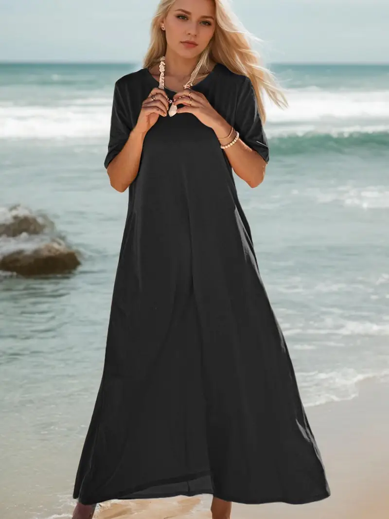 plus size plus size womens a line maxi dress pockets short - Temu plus size plus size womens a line maxi dress pockets short - Temu