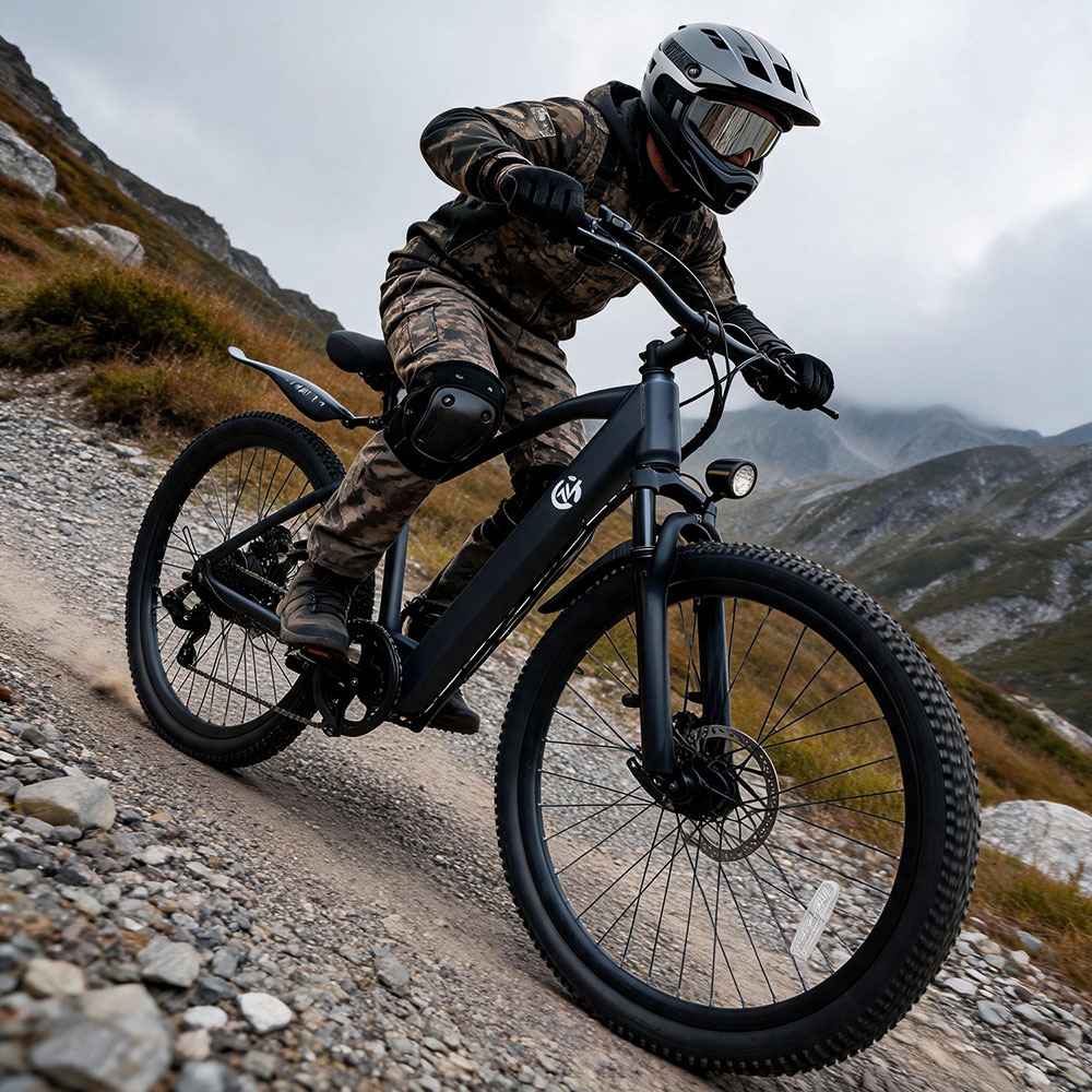 Image of Off-road , 250w 26' 40- Range, Hydraulic Disc Brakes Light & Lcd, Beginner Trail Entry & Welcome, Easy-ride Ebike, Outdoor Health Machine For Seniors.