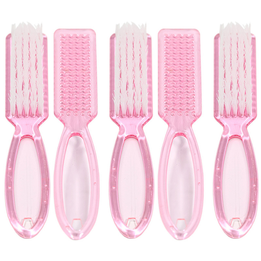 TEMU Set Of 5 Nail Art Brushes With Long Handles And Square Heads, Versatile For Dusting And Cleaning During