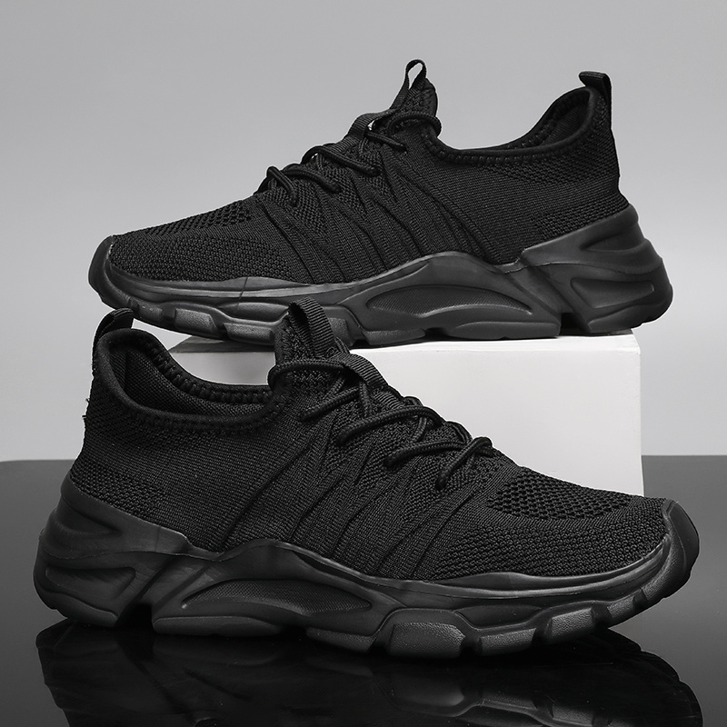 Baskets de marche légères en maille pour hommes - Chaussures décontractées confortables avec intérieur en tissu doux, semelle EVA et conception à lacets fiables pour le printemps/été, chaussures de tous les jours | Baskets à dessus en maille | Chaussures à semelle EVA