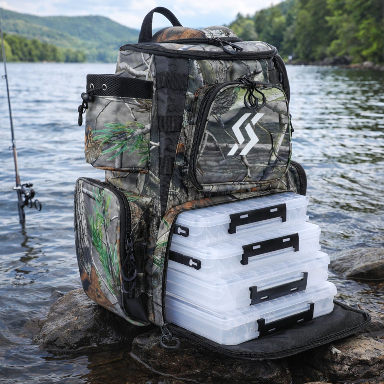 daiwa fishing tackle bag D-VEC Tactical Backpack 5 Modular Storage Trays Daiwa Daiwa Bags