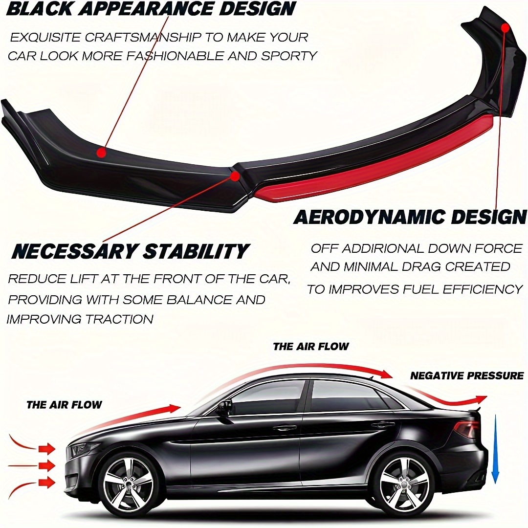 For Suzuki Swift Carbon Front Bumper Lip Splitter Spoiler Lower Chin Body Kit | UK