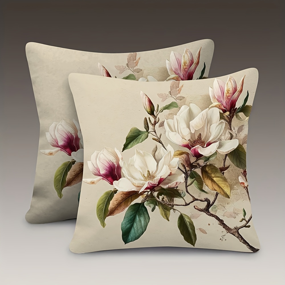 TEMU 2pcs Set, Single-sided Print, Vintage Element Outdoor Pillowcase, Artistic And , Multiple Sizes , Machine Washable, Zipper Closure, No Pillow