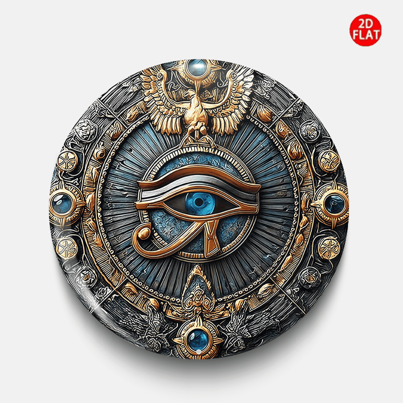 TEMU 2d Flat, Overlord Eye Of Horus Classic Fashion Brooch/pin/badge 2d Flat, Perfectly Pairs With Jeans, Clothes, Backpacks, And Hats. A Collectible