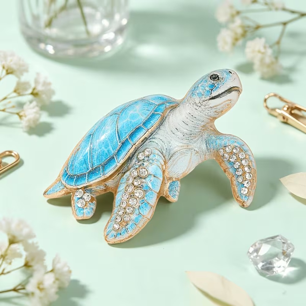 Baroque Elegant Gradient Enamel Turtle Brooch, Gift