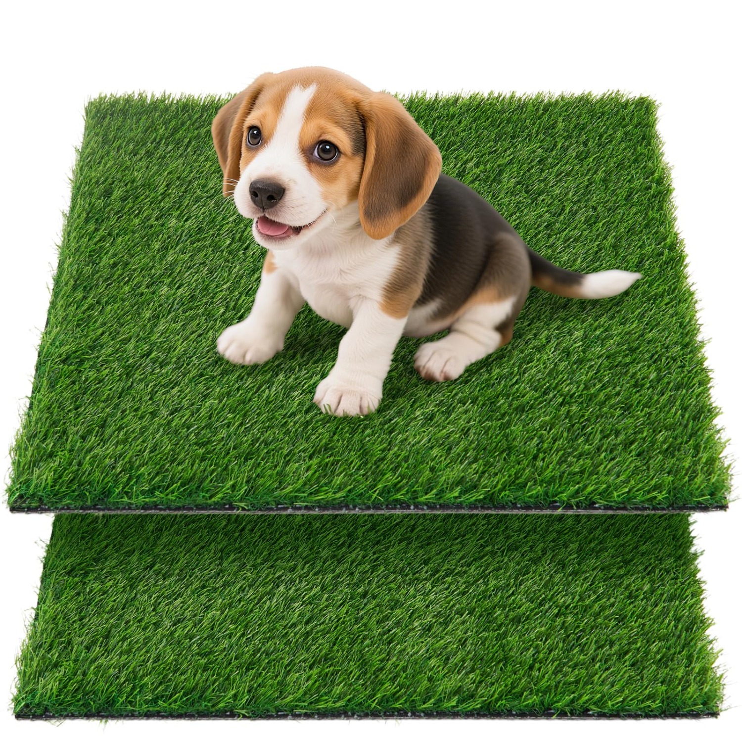 51x63cm Realistic Synthetic Grass Pet Pad With Drainage Holes, Reusable And Easy To Relief Mat For Balcony Terrace Porch And Backyard Use, Accommodates Size Dogs