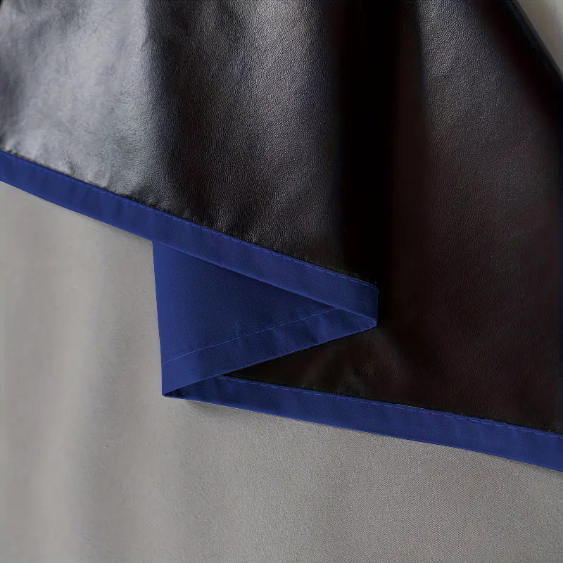 два штора-теплоизолятора, 100% светонепроницаемые, шумопоглощающие, солнцезащитные шторы, затемняющие комнату, из однотонного полиэстера с подкладкой с покрытием, легкие, с верхним отверстием для подвешивания, в современном романтическом минималистичном стиле Детали 14