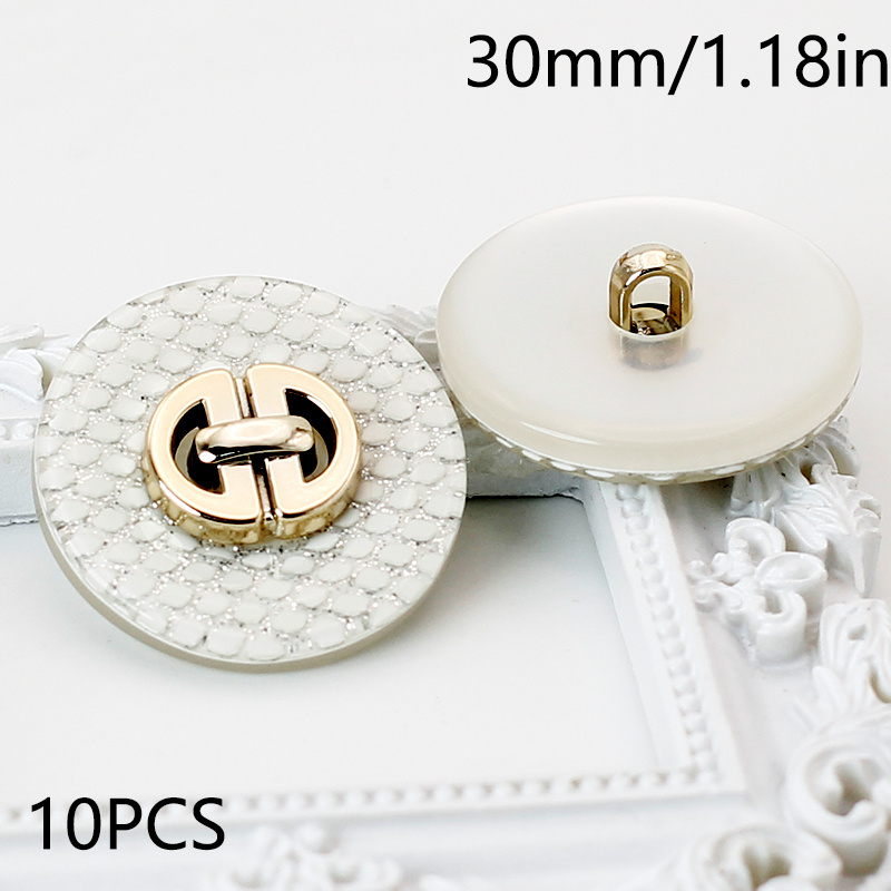 Image of 10pcs Resin Buttons, Suitable For Wool Coat Trench Coat Double-faced Cashmere Coat Shirt Suit Jacket Knit Cardigan, Vintage Versatile Valentine's Day Gift