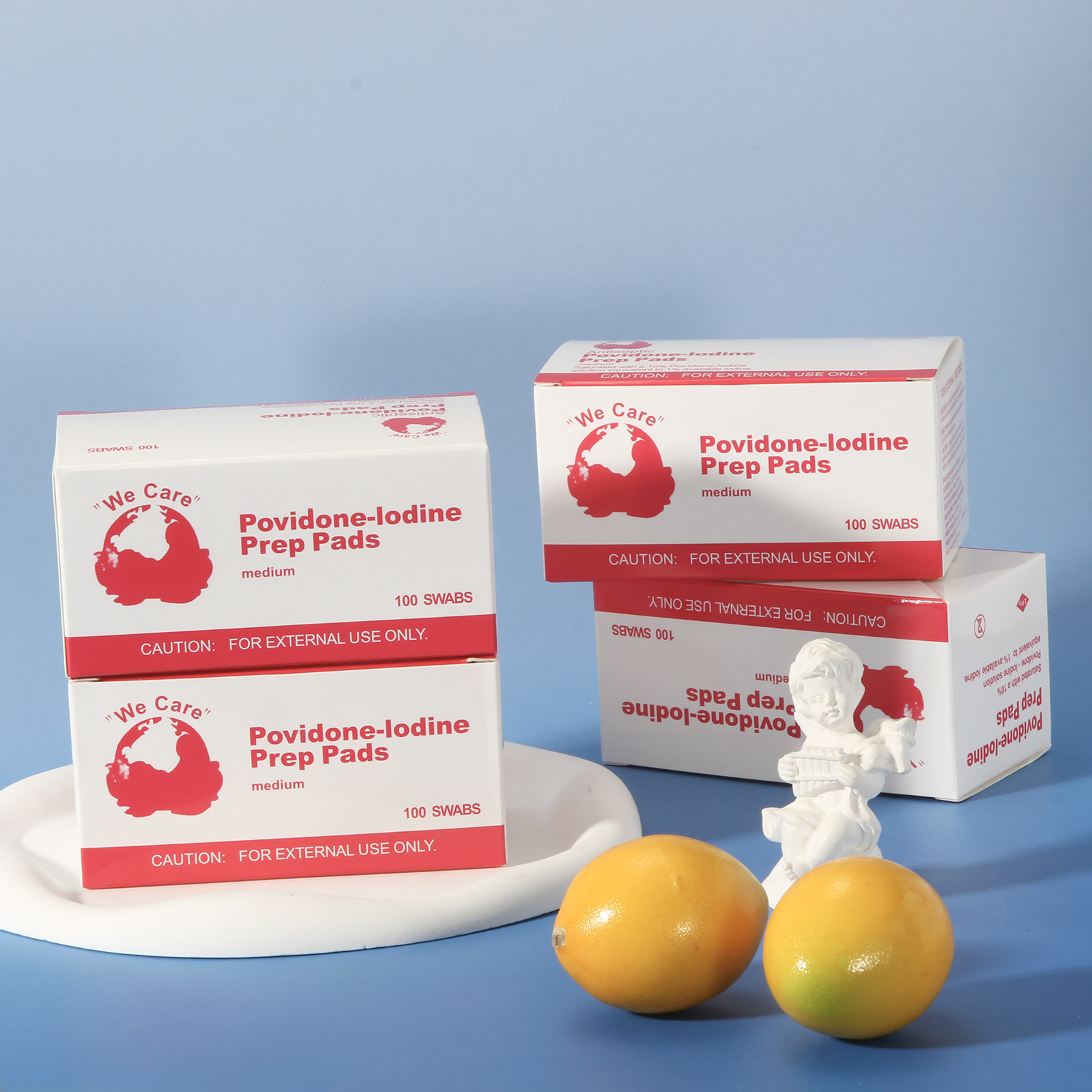Box of 100 Disinfecting Iodine Pads for Home Use, Belly Button Wounds, Nail Care and Sanitizing, First Aid Supplies, Easytouse Pads, Disposable Wipes, Medicalgrade Material, Disinfectant Wipes, Healthcare Professionals, Travel Essentials