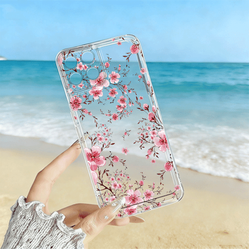 item picture phone case cherry full branch case suitable x5 x5b x5 x6 x6b x7 x7a x7b x7c x8 x8a x8b 2d flat design transparent full coverage tpu phone case simple and stylish shockproof soft shell