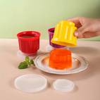 molde de pudín de plástico reutilizable con tapas para postres de copas de gelatina apilables para jalea, gelatina, helado y molde de natillas para hacer postres, y uso doméstico | ideal para de y creaciones de postres calidad
