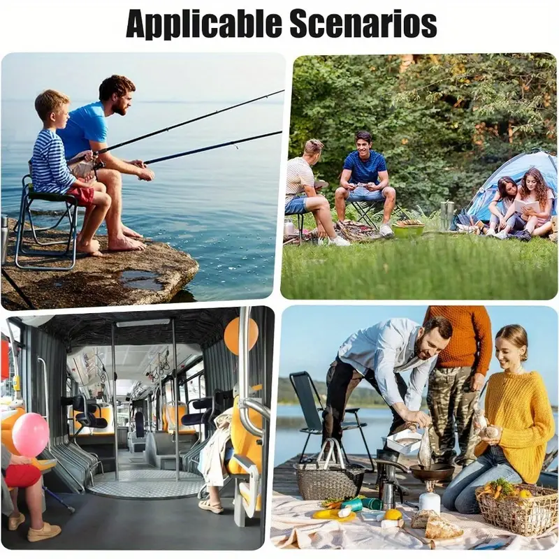 lightweight aluminum alloy folding stool 16 tall portable durable with carry bag for camping hiking bbqs outdoor activities Product details 6