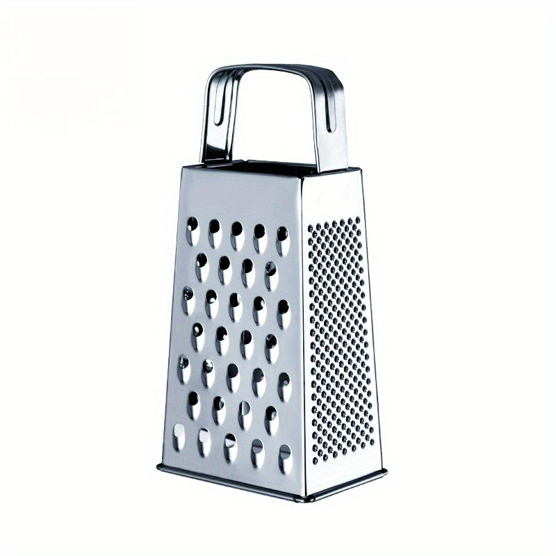 TEMU 1/ 2pcs Stainless Steel 4-sided Box Grater For Kitchen, Multifunctional Thickened Cheese Vegetable Grater, Potato With Non-slip Handle, Cheese