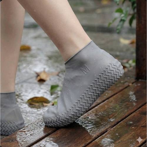 cubrezapatos de silicona gruesa, impermeables y antideslizantes, reutilizables para protección contra y la suciedad, para caminar , senderismo y desplazamientos (unisex)