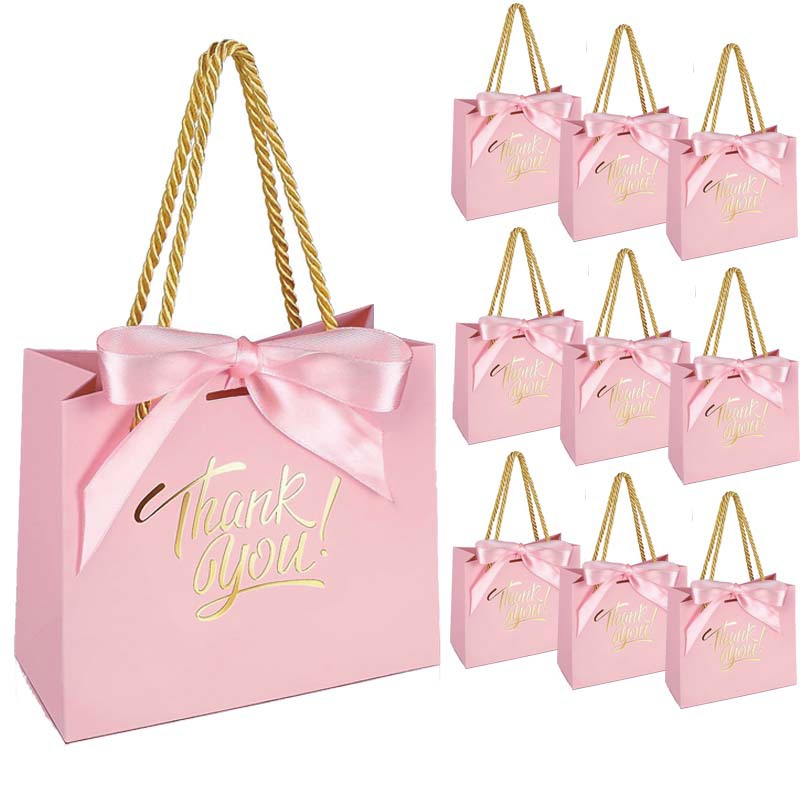 TEMU Gift For Her/him Set Of 20 Pink Foil-embossed Gift Bags And Candy Boxes In A European Style - Small Handheld Boxes And Pouches For Engagement