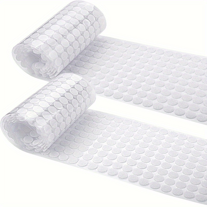 2000pcs(1000pairs) Self-adhesive Hook & Loop Dots - 10mm/0.39inch Nylon Tape For Home, Office & Classroom