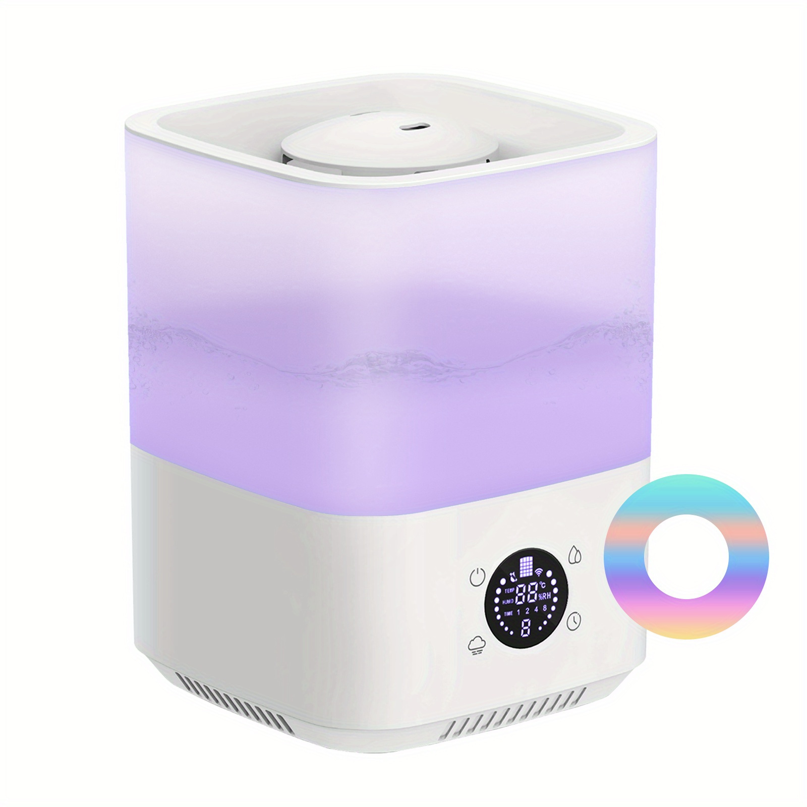 

4l Cool Mist Humidifier With Night Light - Bedrooms, Nurseries & Plants | Auto Shut-off, Easy Design, Up To 30 Hours Of Continuous Operation, Large Room, Technology, Easy Clean