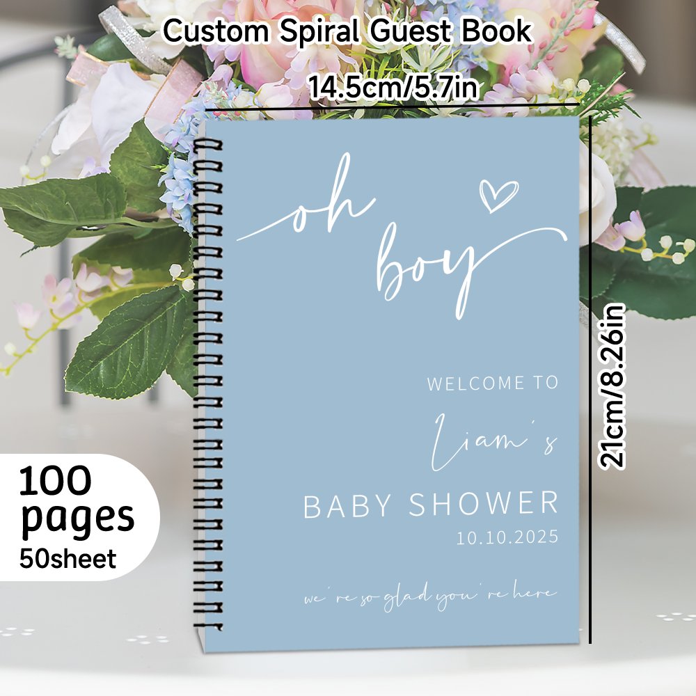 Welcome Baby Personalized Baby Shower Guest Book Personalized Baby