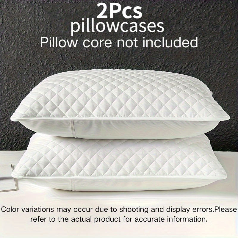 TEMU 2pcs Family Adult Breathable Thick Pillowcase, Hotel Pillowcase, Protective Isolation Film Pillowcase, Size 48 X 74cm/18.9 X 19.13inch