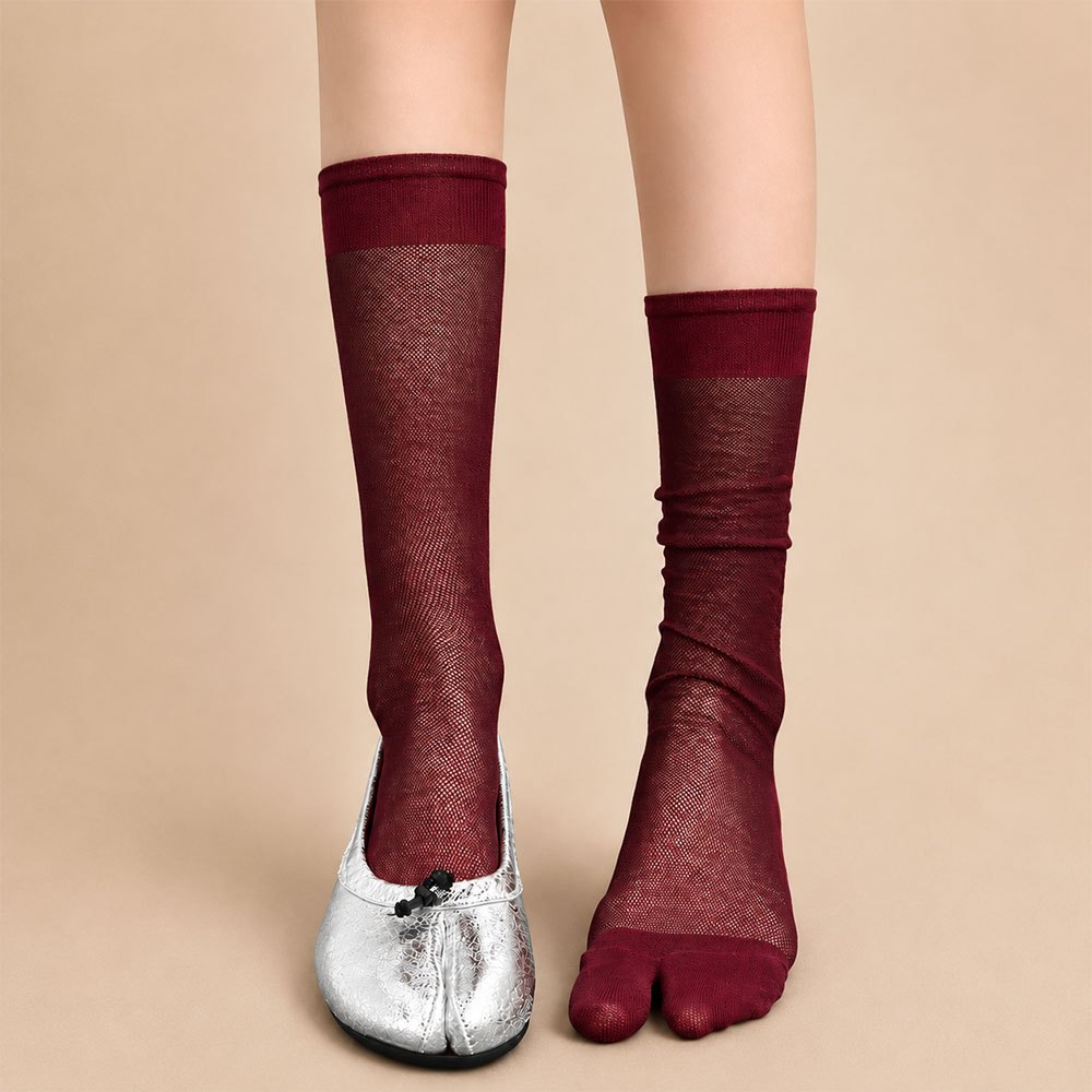 TEMU 1 Pair Of Micro Pressure Mesh Socks For, Mid Tube Socks/high Elasticity Calf Socks, Stockings, Anti Hook, Soft And Breathable 20d Fashionable