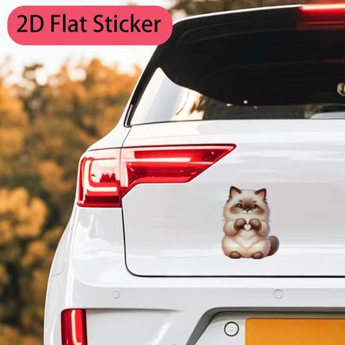 cute cat car sticker bumper sticker car decal waterproof and easy to apply suitable for car truck motorcycle car decoration high quality printing sticker only