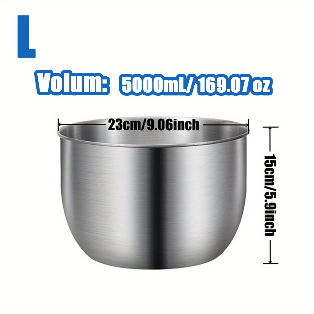 169oz Stainless Steel Mixing Bowl - Rust-resistant Multi-use Kitchen Bowl, Wide Rolled Rim & For Baking, Cooking, Serving, Storage - Dishwasher Safe & , Sleek Kitchenware | Surface