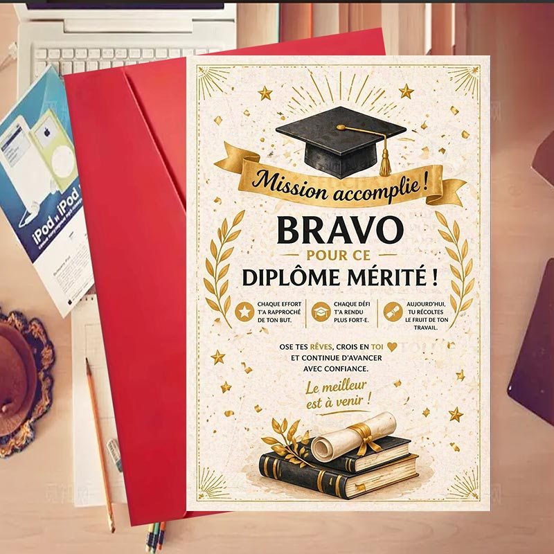 TEMU 1 Set de cartes de vœux de félicitations pour et , pour les de des diplômes et souhaiter un succès