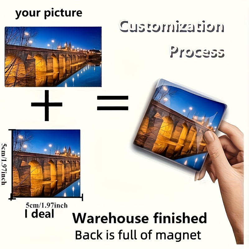 32pcs Custom Square Photo Magnets for Refrigerator Decor