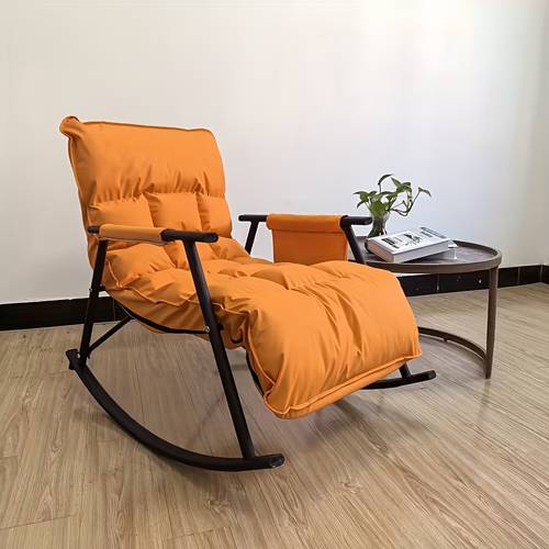 2026 Outdoor Leisure Reclining Chair, Thick Cushion Rocking Chair, Balcony and Courtyard Ottoman Chair, Essential Outdoor Furniture for Holiday Relaxation, Recliner Armrest Covers/Accessories Specifications Replaced