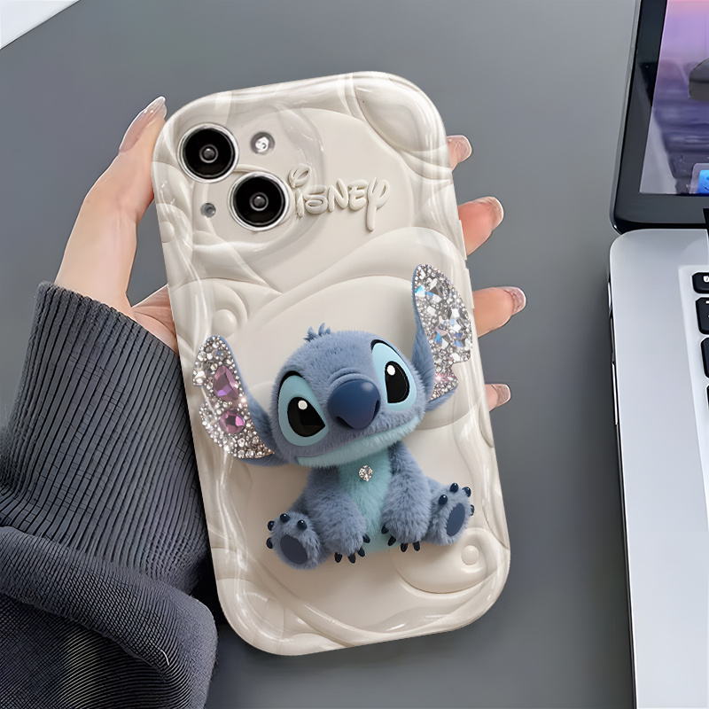 ディズニー スティッチ かわいいぬいぐるみ型スマホケース 16/15/14/13