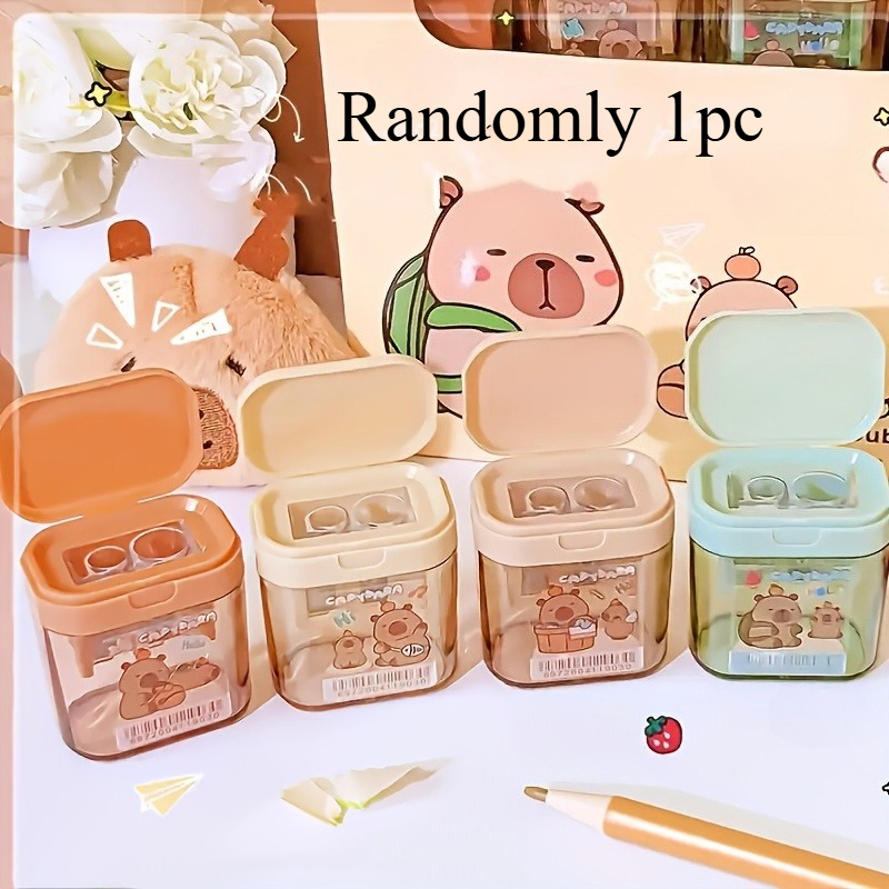 A Single Capybara Pencil Sharpener At Random - Perfect For Educational Institutions And Workplaces, An Present For , And A Great Addition To School Supplies