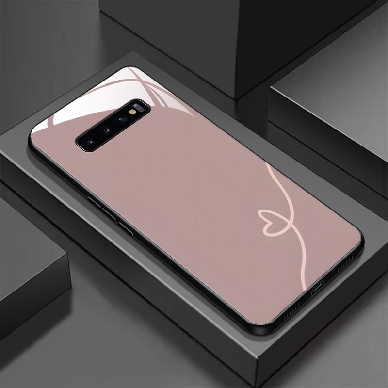 TEMU Tempered Glass Phone Case Suitable For Galaxy S10 /s10lite/s10e/s10, Galaxy Note 10  Trendy High-quality Hard Case Protective Cover Gift Phone