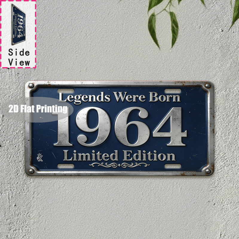 TEMU 2d Flat, [2d Flat] 2d Flat Surface, 1pc Of Wooden Print, A Vintage-style "1964" Wooden Sign, Suitable For Decorating Bars, Cafes, Living Rooms,