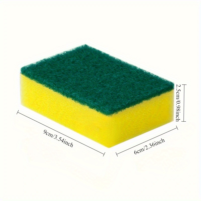 15pcs Square Kitchen Sponges / Multi-Purpose, Highly Absorbent / Rust And Grease Removal, Double-Layer Design / Suitable for Tableware, Cookware, And Furniture