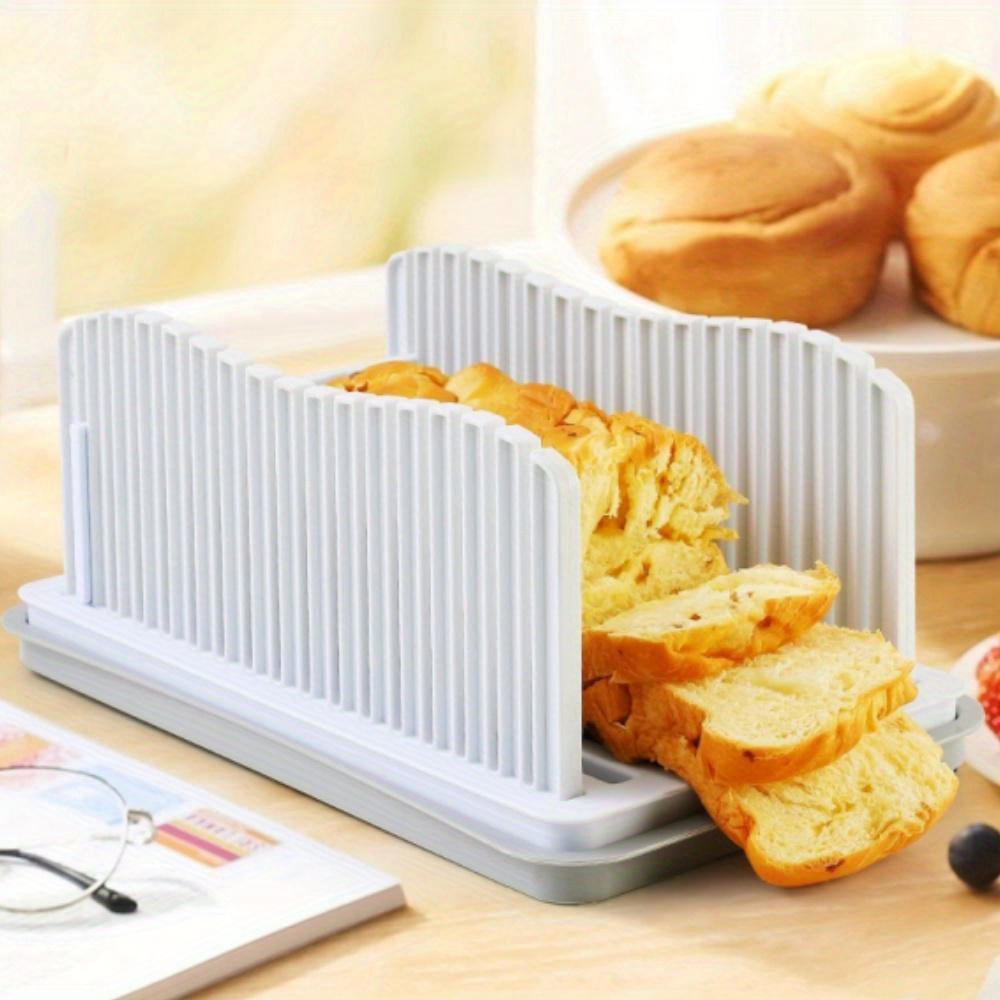 adjustable manual bread slicer foldable cake cutter   kitchen baking no electricity needed tool for perfect   details 8