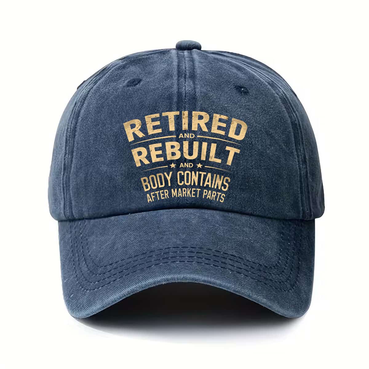 TEMU 1 Vintage-style Unisex Baseball , Refurbished And Reassembled, Featuring Modified Components, Pattern, Adjustable, Ideal For Outdoor Activities
