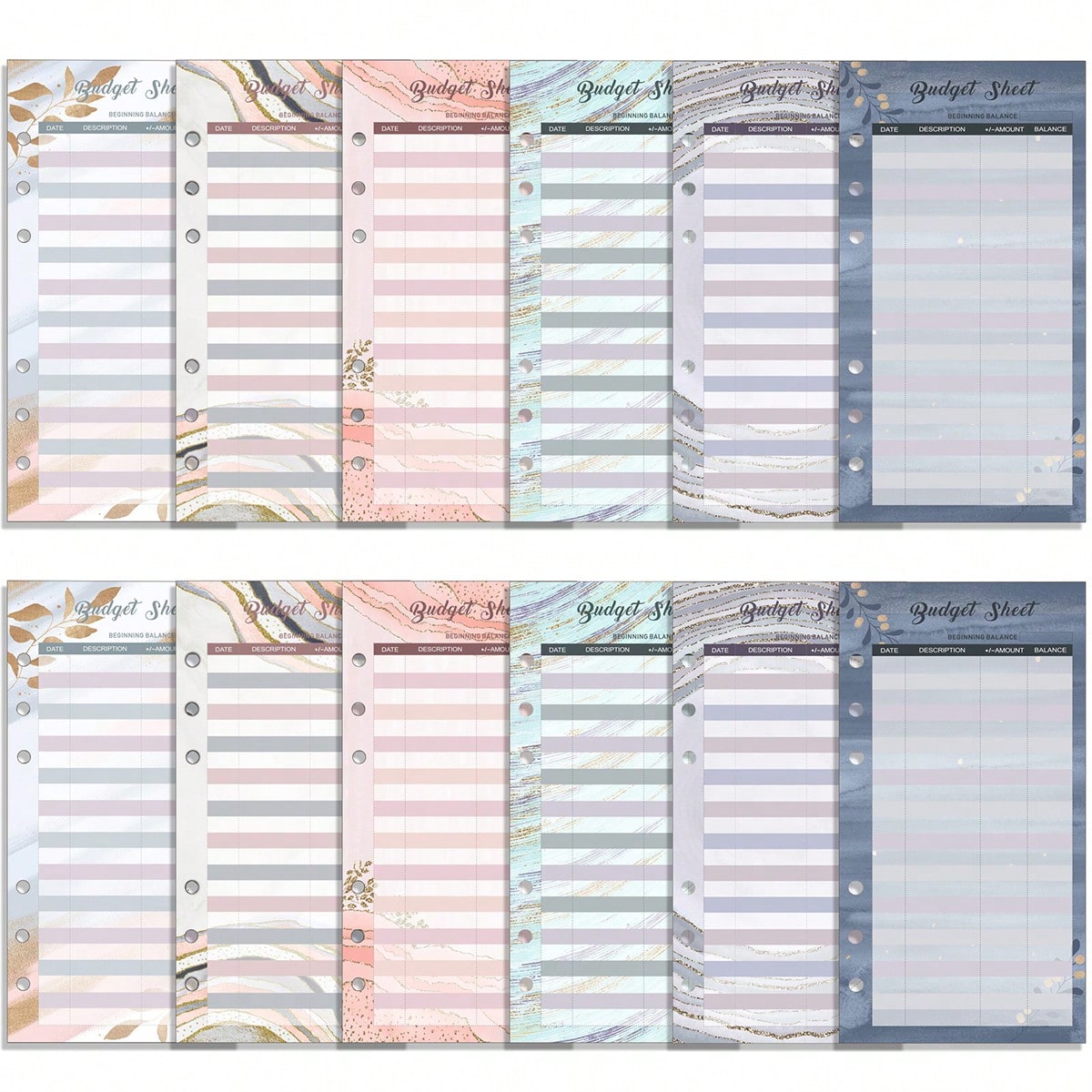Set Of 12 A6 Refill Sheets For , Designed For Organizing Coupons And With Lined Paper For Tracking