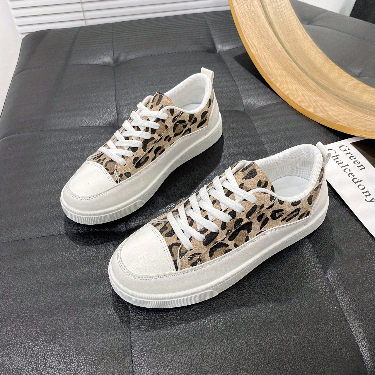 leopard print sneaker damen low top schnürschuhe Temu Austria