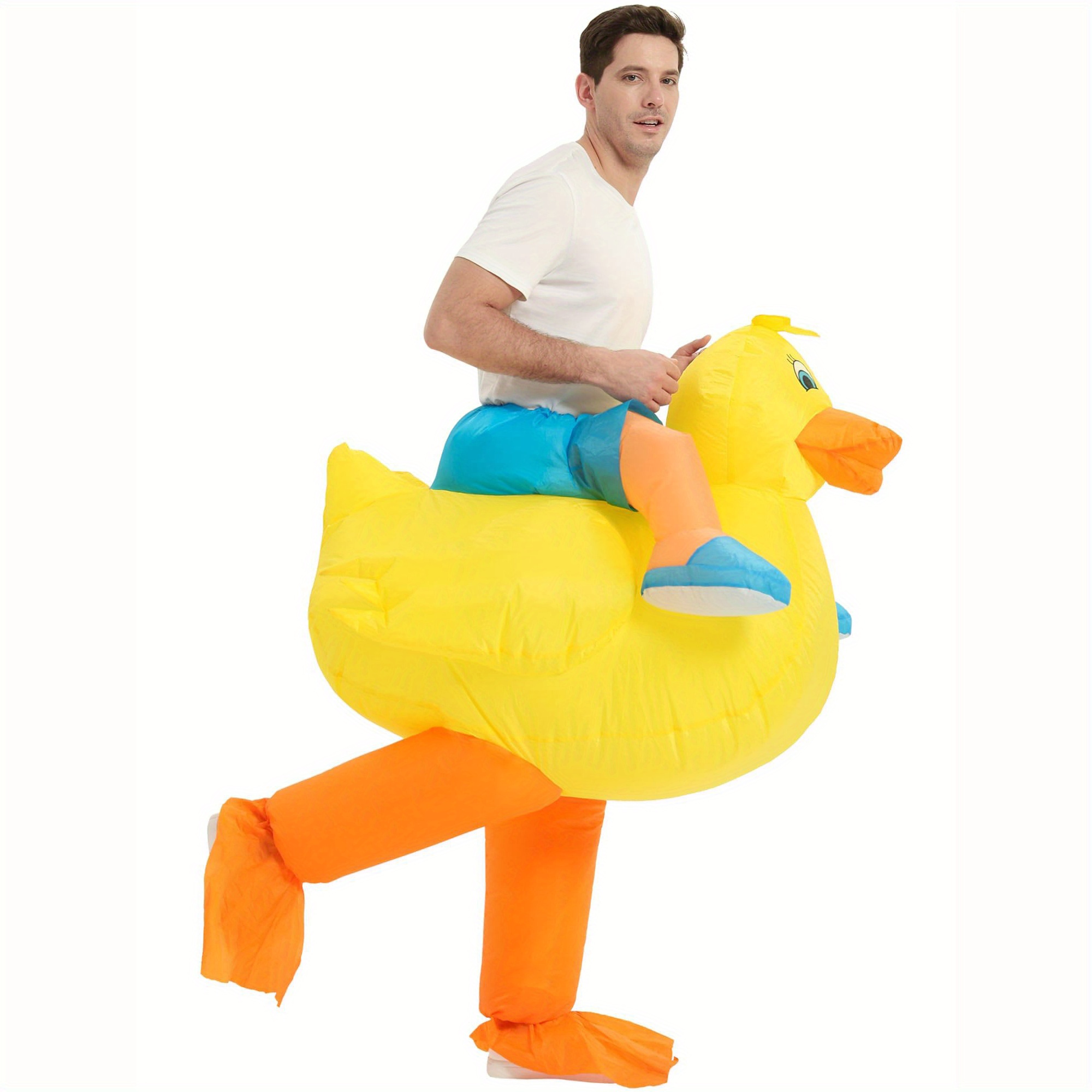 TEMU Inflatable Costume Adult, Ride On Duck Costume, Fancy Costumes Blow Up Costumes, Without Battery