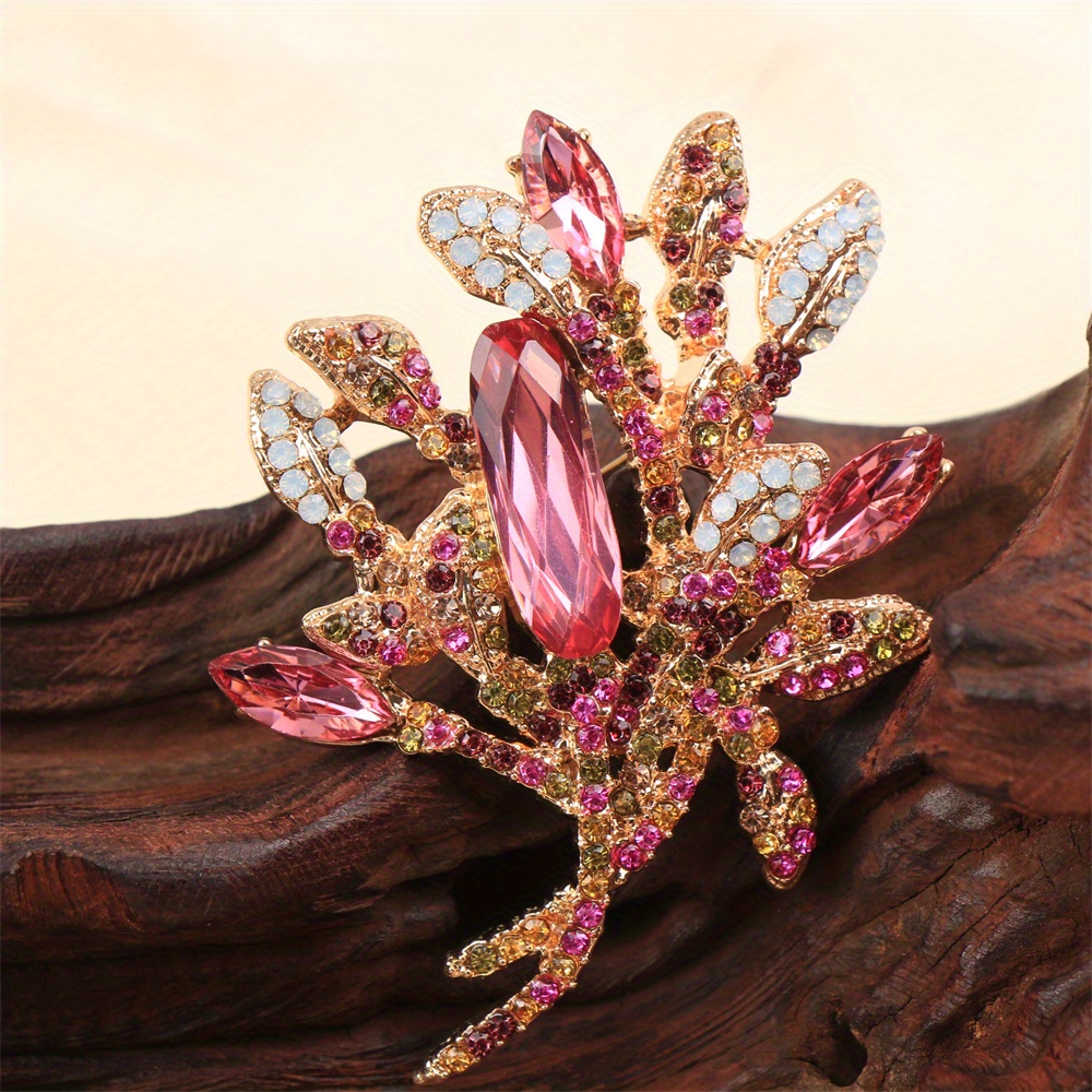 Baroque Luxury Brooch Pin - Openwork Flower Design