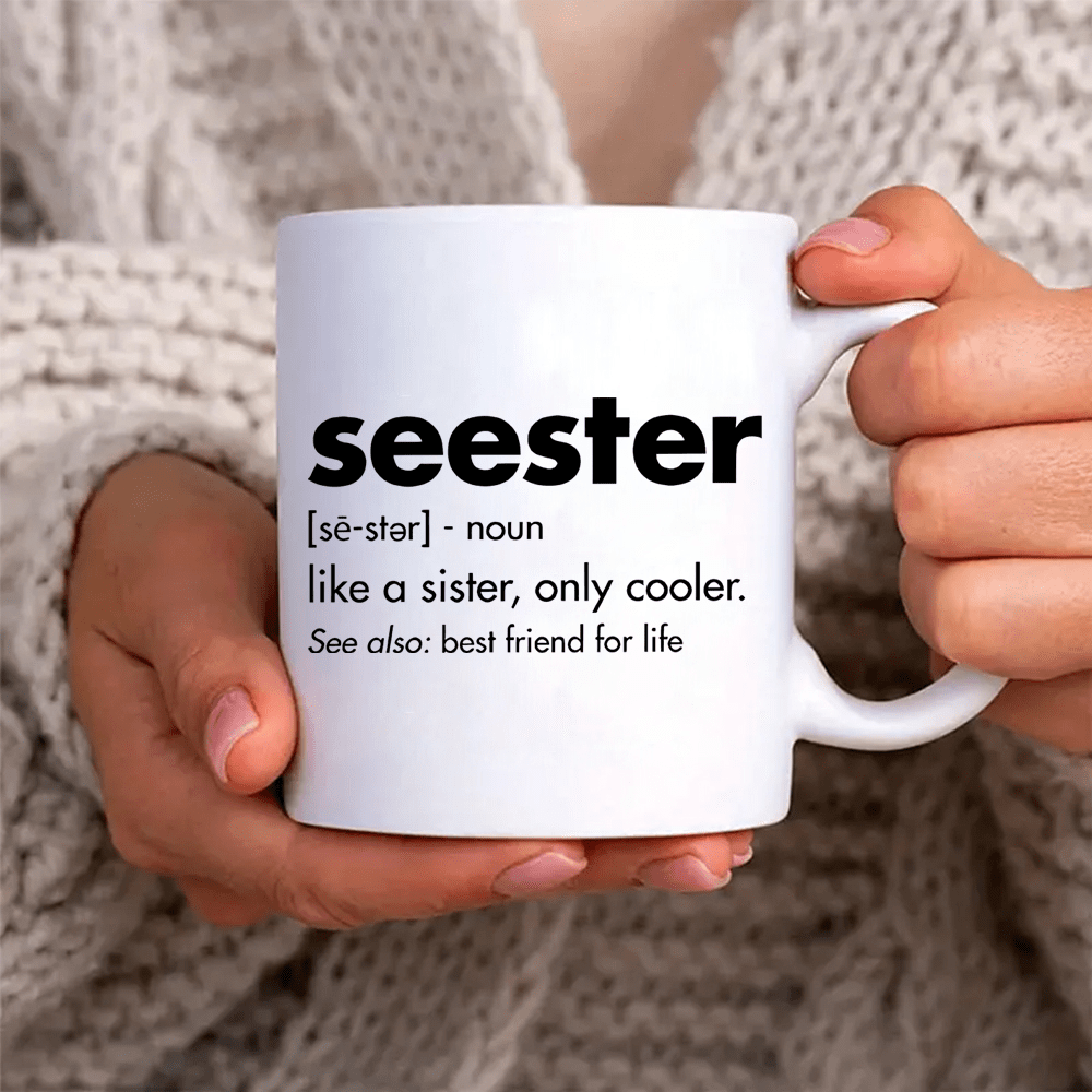 

1pc Seester Mug - Insulated, , Reusable Round Cup Pattern - Multipurpose Mug For - , & 's