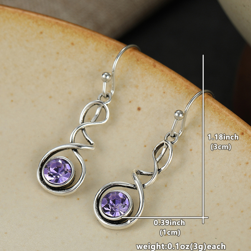 Ladies' Vintage Twisted Thread Wrapped Ear Hook Earrings