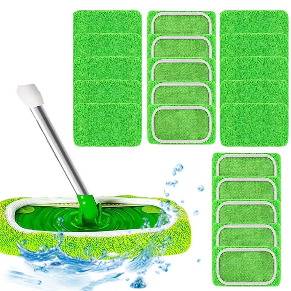 20 Pack Reusable Refill Cloths, Washable Wet Dry Dual Purpose Mop Pads, Durable Replacement Accessories For Mop Daily Indoor Dust Stain Removal Work