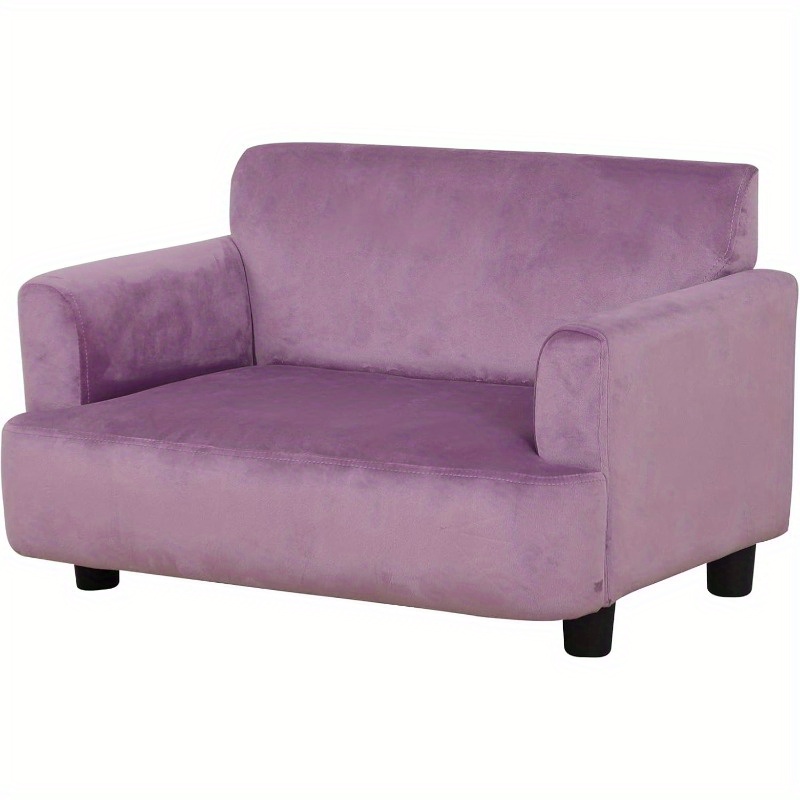 purple   fur dog bed cat couch soft velvet fabric with wooden frame   sofa for small puppies plush cushioned design   indoor relaxation   decor plush pet furniture   gift Product details 3