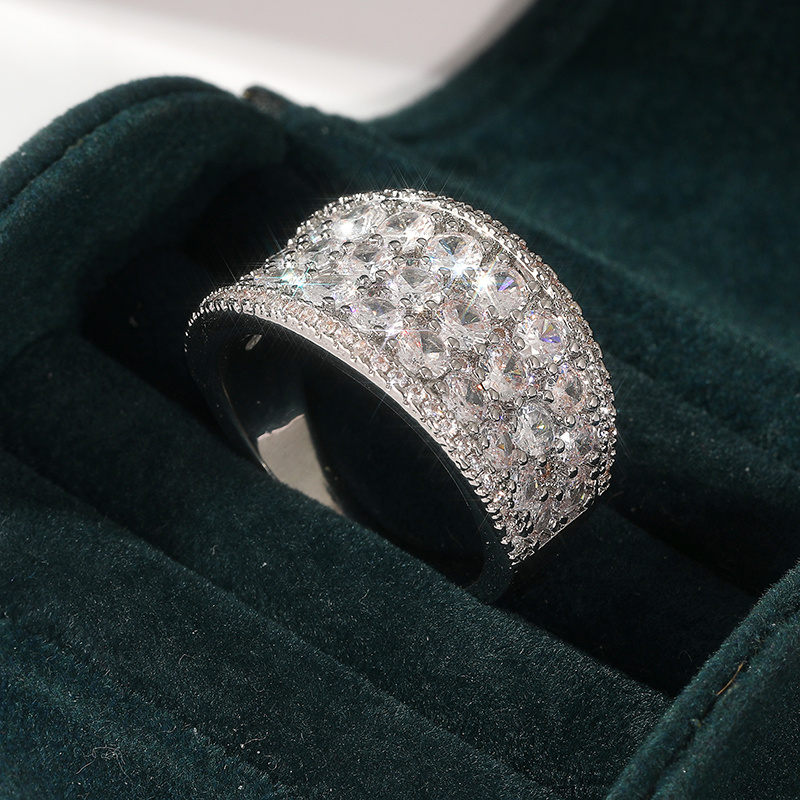 Cubic Zirconia Anniversary Wedding Band Ring