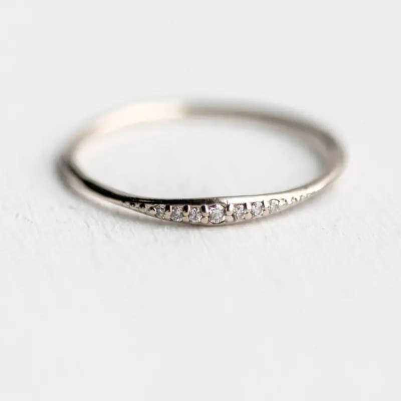 Synthetic Zirconia Women's Eternal Ring Classic Minimalist Stackable Thin Ring 1pc with Synthetic Versatile Everyday Casual Fashion Ring Gift for Women