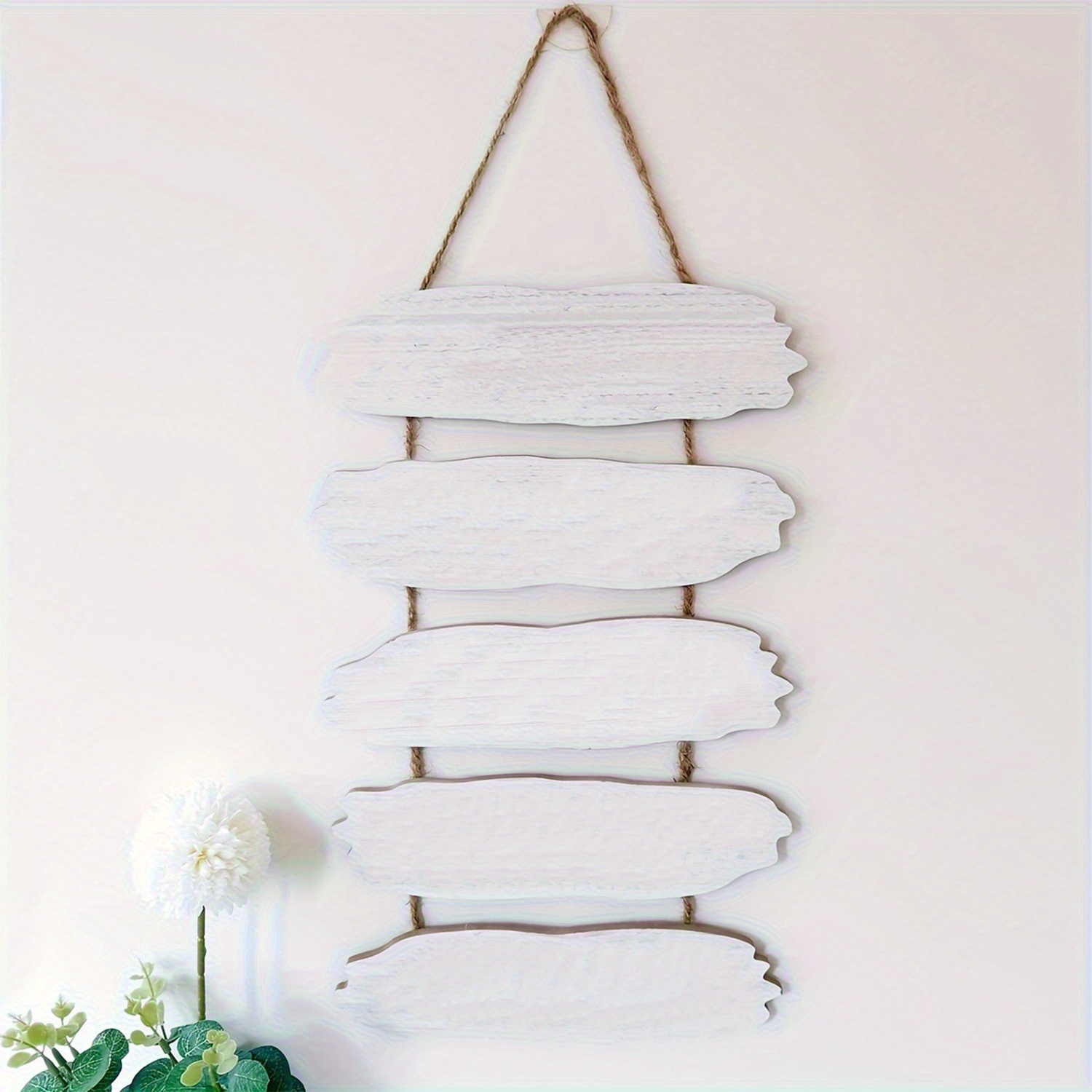 TEMU 2d Flat, 5pcs Blank Decorative Wooden String Tags, Vintage Inspirational Quote Labels, Suitable For Room Decoration, An To The Room, And An For