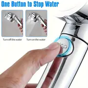 1 件加压手持淋浴喷头,3 种模式可调节水量淋浴喷头,一键止水淋浴喷头,浴室五金,浴室配件 详情 8